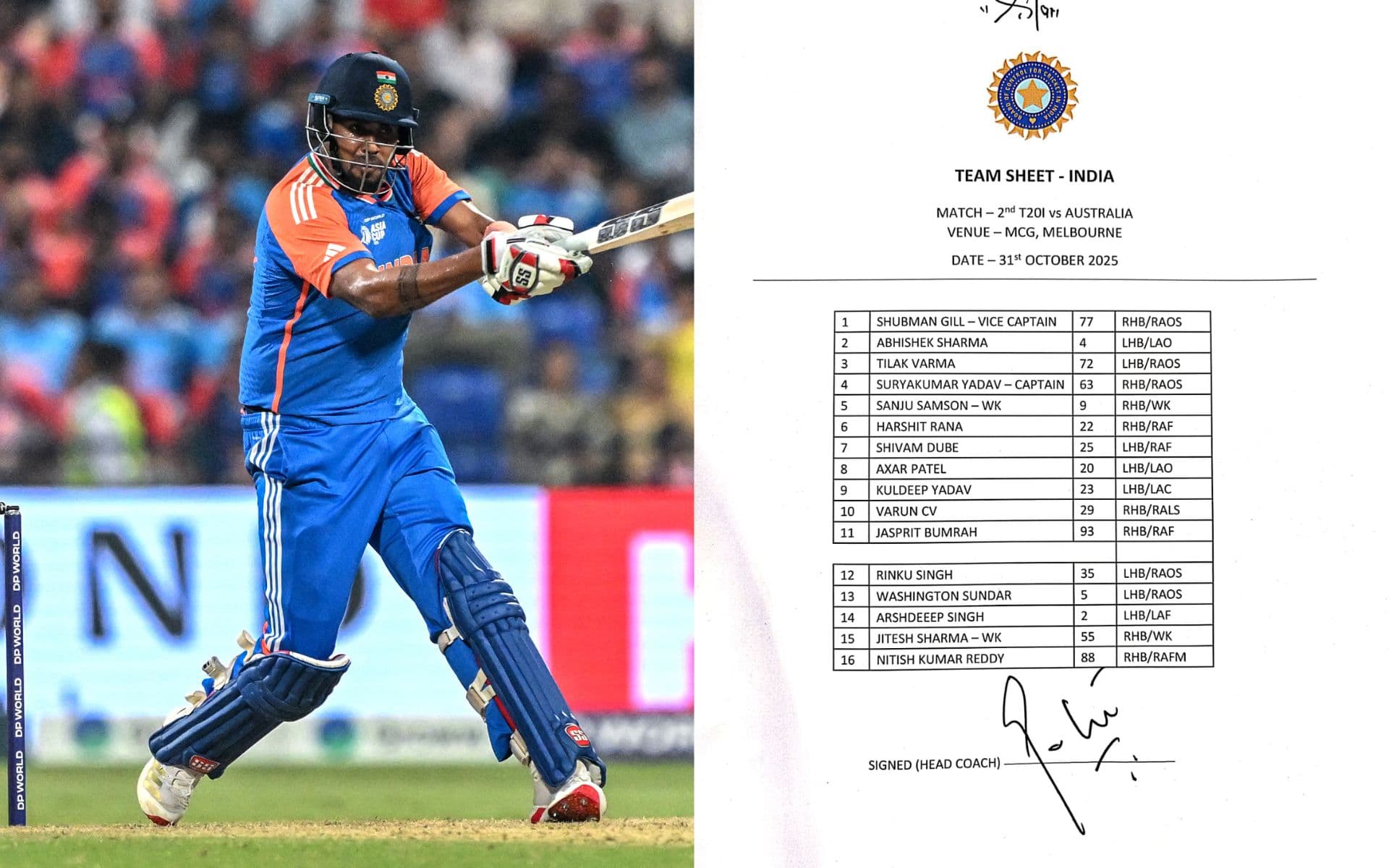Harshit Rana at 6! India's team sheet hints at 'never seen before' batting order twist in 2nd T20I vs AUS